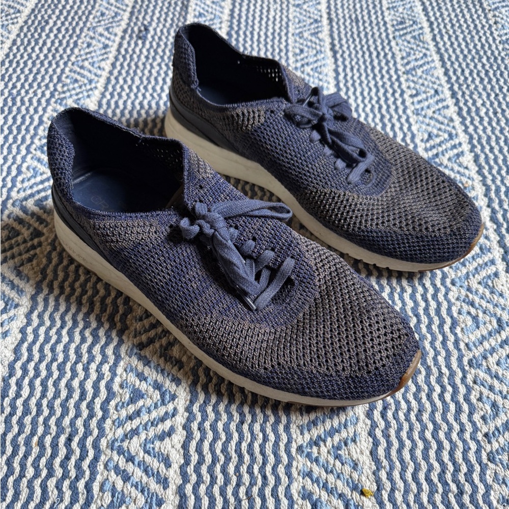 Cole Haan Navy Knit Sneakers